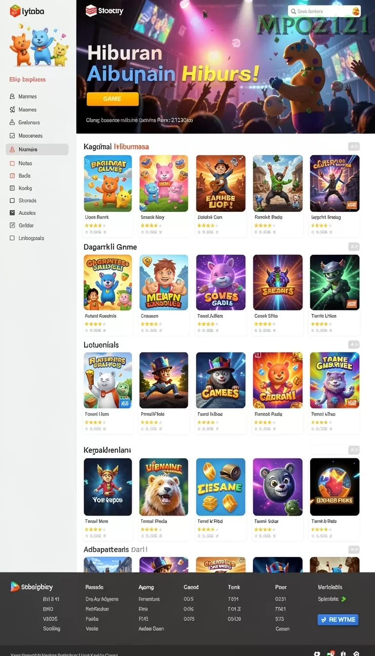 Cuplikan layar SLOTSRI — menu navigasi