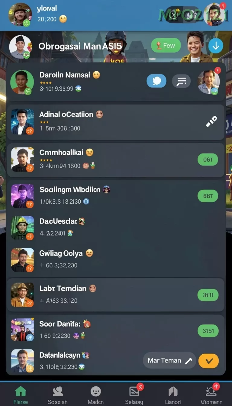 Cuplikan layar AAKASINO — menu navigasi